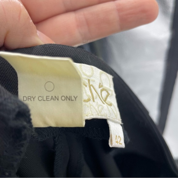 Vintage Cache High Waisted Black Teal Beaded Detail Dress Pants 30” Waist Sz 42 - Picture 10 of 10